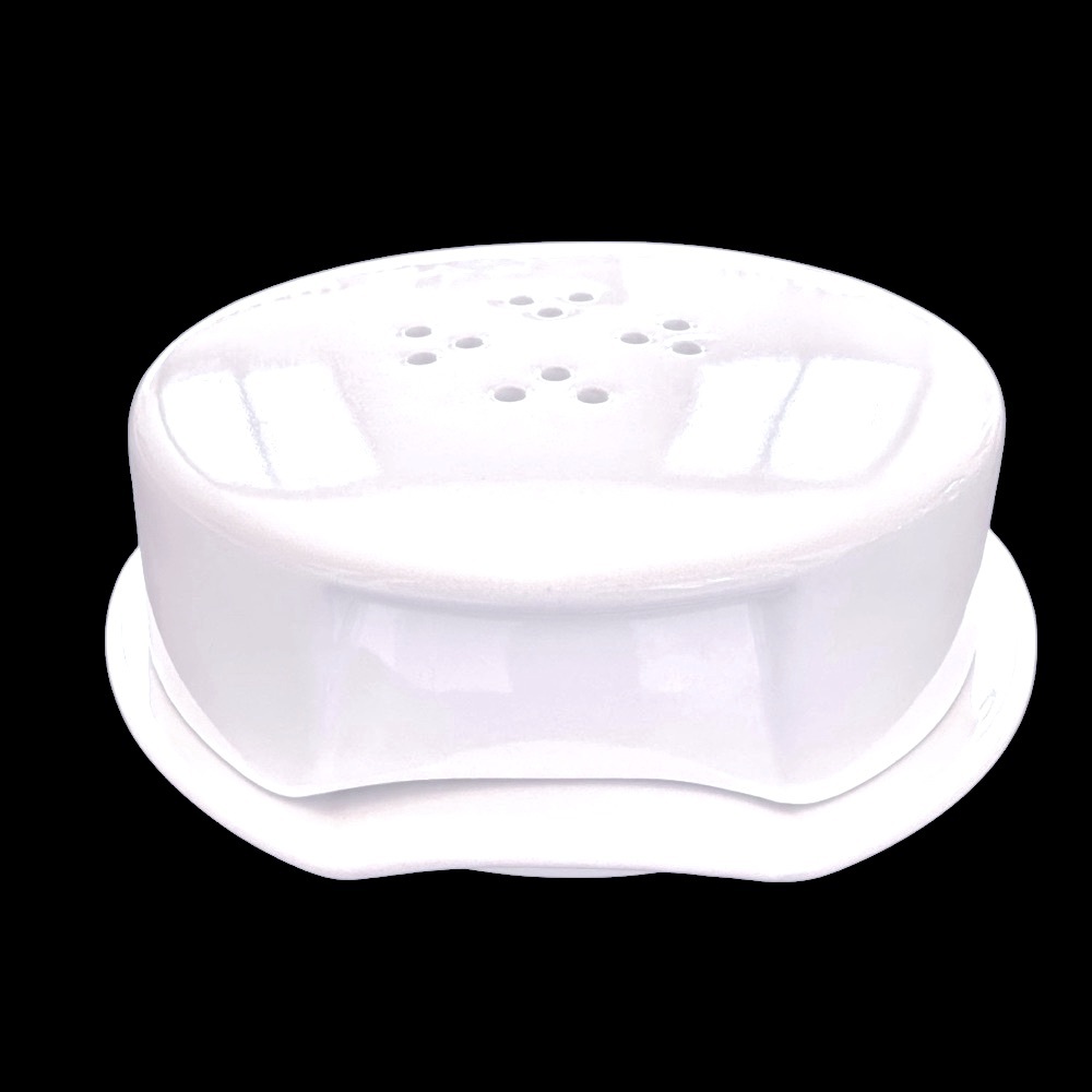 Trudeau 2 Pc Pure White Stoneware Gourmet Brie Cheese Baker